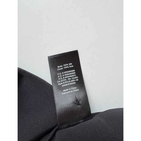 Aritzia BABATON 1-01 Black Silk Crepe Button Up Shirt Shirt Dress, Size S - Picture 13 of 14